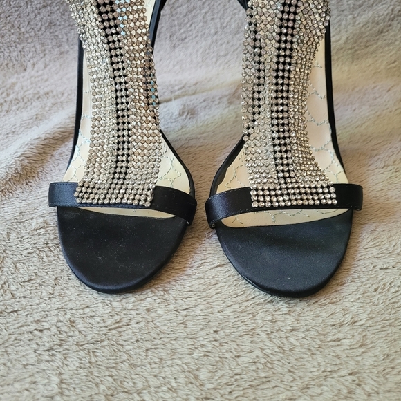 Blue by Betsey Johnson Crystal T Strap high heel sandals size 9.5​ - Picture 4 of 13